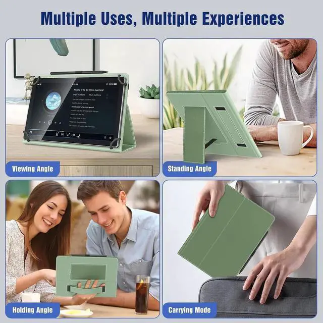 Alt view image 2 of 7 - TiMOVO Case Compatible with Remarkable Paper Pure 10.3 Inch 2026 with Pen Loop, Lightweight Folding Stand Cover with Hand Strap, Laurel Green