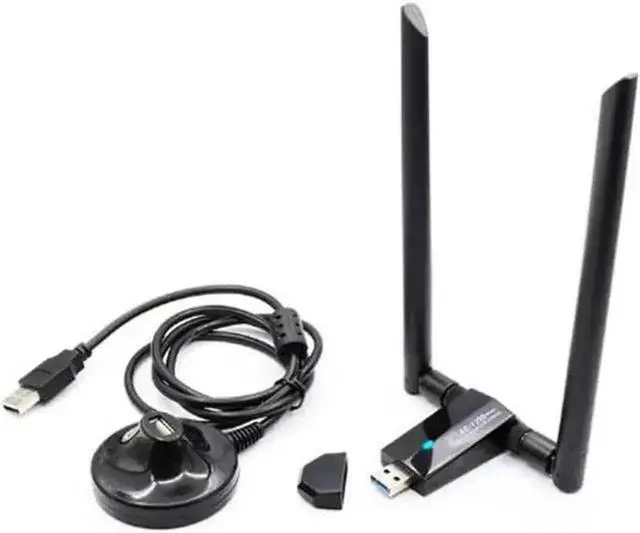 Alt view image 2 of 5 - WISDUM Network Card AC1200Mbps USB3.0 Wireless Antenna Adapter MT7612U IEEE 802.11AC Dongle Receiver Transmitter