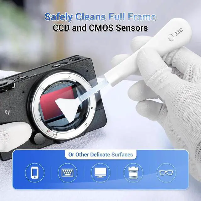 Alt view image 4 of 7 - Upgraded Camera Sensor Cleanning Kit with Bright Built in Light Cleaner Handle & 10PCS 24MM Full Frame Sensor Cleaning Swabs & Sensor Cleaning Solution for Full-Frame Sensor CCD and CMOS Sensors Clean