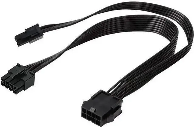 Main image of ATX CPU 8 Pin Female to Motherboard 8 Pin Male + 4 Pin Male Power Supply Cable EPS 12V for Motherboard Converter Adapter Power Extension Cable 16 Inches