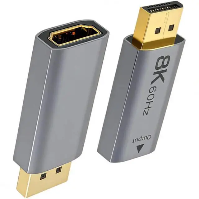 Alt view image 7 of 7 - DP 1.4 to HDMI 2.1 Active Adapter 8K 60Hz, 4K 144Hz, CH7218 Chip, Supports HDR, VRR, ALLM, 48Gbps Bandwidth, for Graphics Card to TV/Monitor