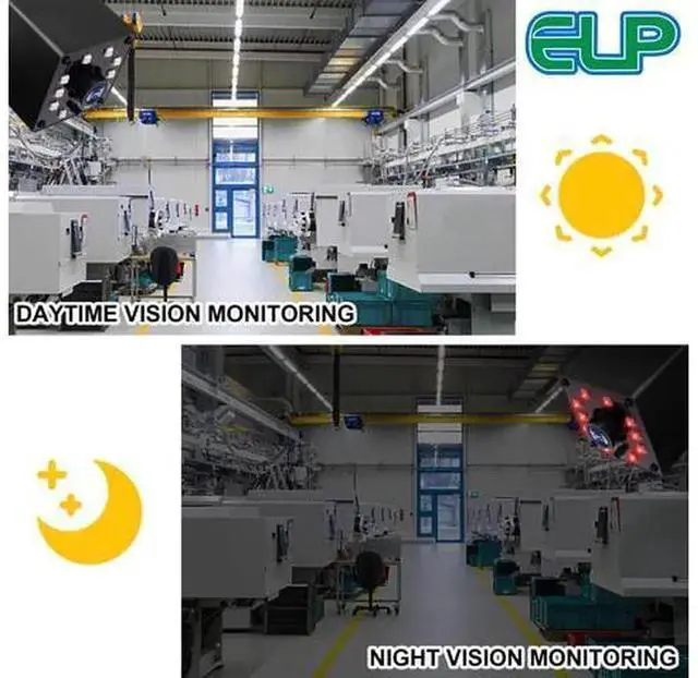 Alt view image 2 of 5 - ELP 1080P Day Night Vision USB Camera IR Infrared Webcam for Computer, Laptop, Mac, Android - High Speed HD PC Camera with 3.6mm Lens, 100fps, 60fps, 30fps