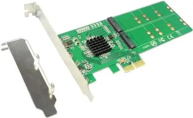 Alt view image 7 of 7 - PCI Express 2.0 To 4x B + M key M.2 SSD Card PCI-e 2x NGFF SATA SSD Adapter PCIe low profile Bracket for Samsung 850 EVO PM871