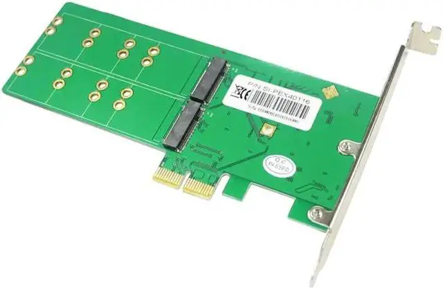Alt view image 4 of 7 - PCI Express 2.0 To 4x B + M key M.2 SSD Card PCI-e 2x NGFF SATA SSD Adapter PCIe low profile Bracket for Samsung 850 EVO PM871
