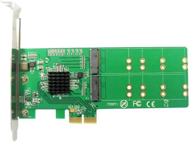 Alt view image 6 of 7 - PCI Express 2.0 To 4x B + M key M.2 SSD Card PCI-e 2x NGFF SATA SSD Adapter PCIe low profile Bracket for Samsung 850 EVO PM871