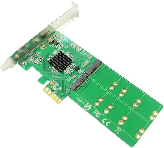 Alt view image 5 of 7 - PCI Express 2.0 To 4x B + M key M.2 SSD Card PCI-e 2x NGFF SATA SSD Adapter PCIe low profile Bracket for Samsung 850 EVO PM871