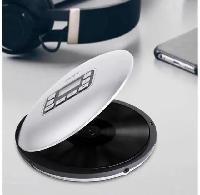 Alt view image 5 of 7 - Werleo Portable CD Player Headphones HOTT Personal CD Walkman Music Player LCD Display Anti-Skip Protection Shockproof Anti Scratch Function Support CD MP3 CD CD-R CD-RW Format Silver