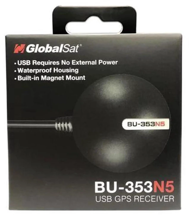 Alt view image 4 of 5 - GlobalSat BU-353N5 USB GNSS Receiver, Black, Made in Taiwan