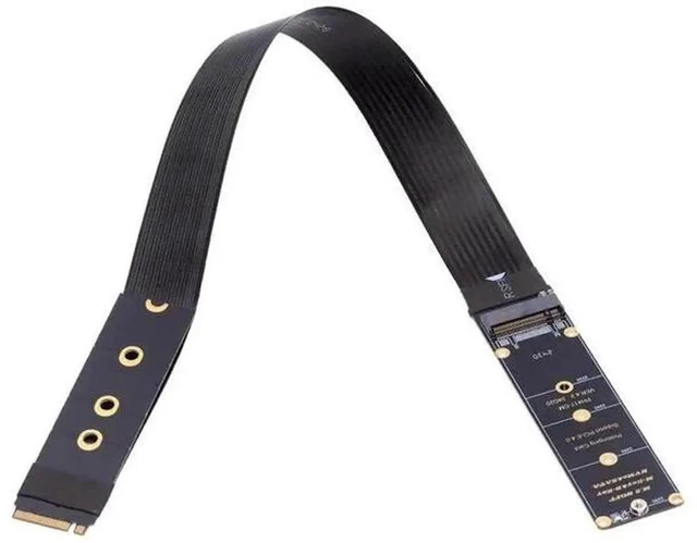 Main image of 30cm PCIe 4.0 NGFF M-Key NVMe Extension Cable, M.2 Male to Female Riser Adapter for 2230/2242/2260/2280 NVMe SSD