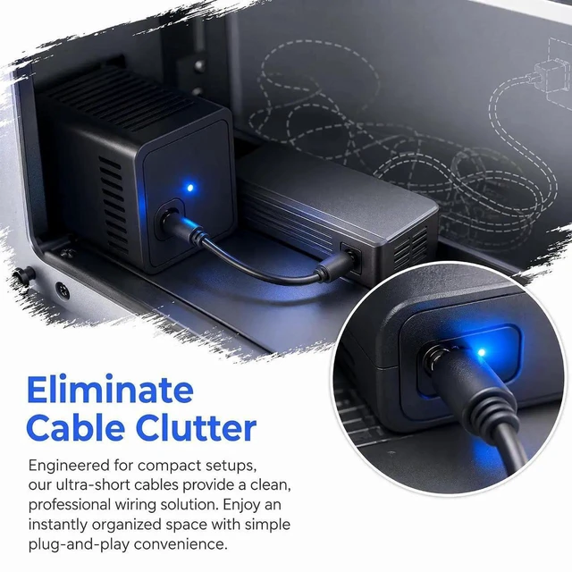 Alt view image 2 of 7 - 2PCS for Starlink Mini Power Cable Adapter DC Female to USB-C Male 30cm | IP67 waterproof, Plug-and-Play, PVC Build, Secure Connection, Portable