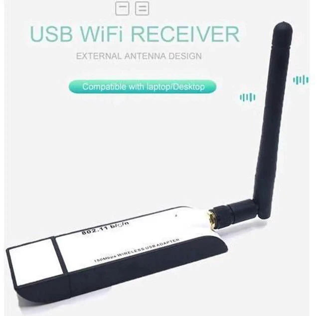 Alt view image 3 of 7 - New WIFI USB Adapter RT3070 150Mbps USB 2.0 WiFi Wireless Network Card 802.11b/g/n LAN Adapter With external Antenna
