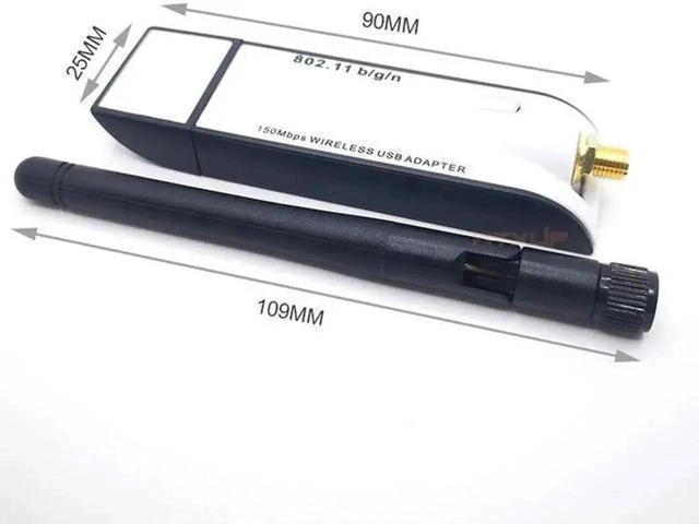 Alt view image 6 of 7 - New WIFI USB Adapter RT3070 150Mbps USB 2.0 WiFi Wireless Network Card 802.11b/g/n LAN Adapter With external Antenna