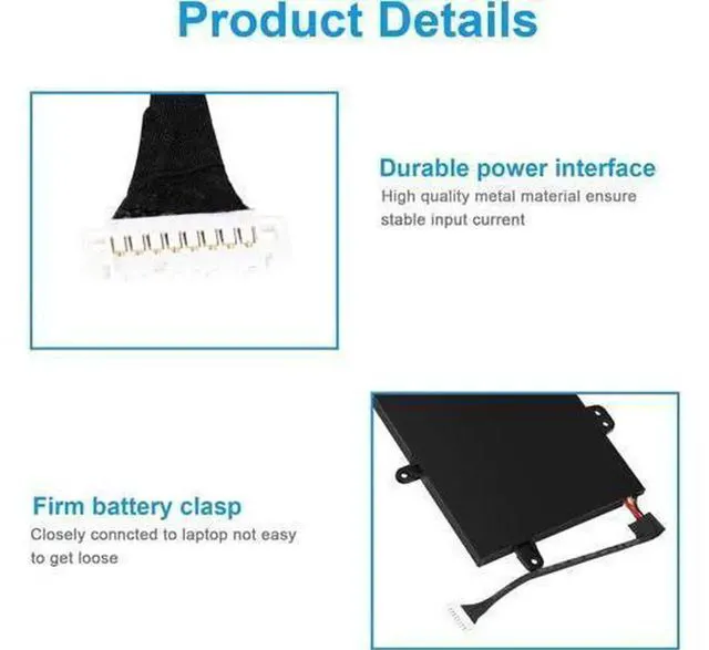 Alt view image 3 of 7 - C41N1727 Laptop Battery Replacement for Asus Zephyrus M GM501 GM501G GM501GM GM501GS ROG GU501 GU501G GU501GM GM501G-SEI006T GM501GS-EI015T GU501GM-BI7N8 GM501GM-EI005T GM501GS-EI003T 15.4V 55Wh