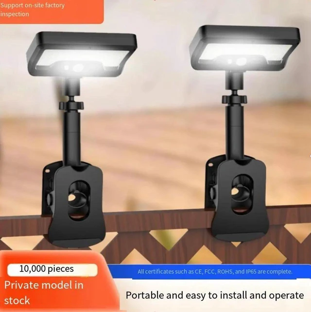 Alt view image 3 of 6 - New solar-powered vertical clip-on dual-use Black clipper with white light 2-pack