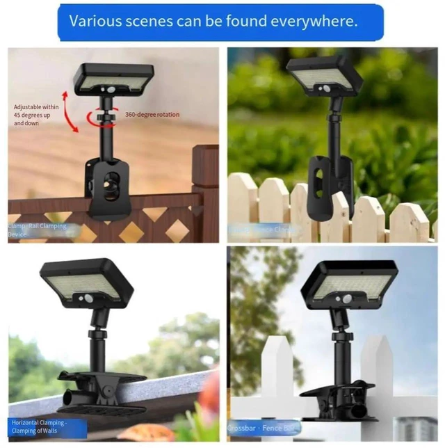 Alt view image 6 of 6 - New solar-powered vertical clip-on dual-use Black clipper with white light 2-pack