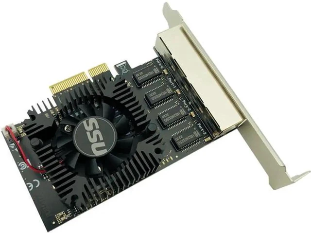 Alt view image 2 of 7 - Network Card RTL8245F Gigabit Ethernet PCI Express PCIE Network card 2.5Gbps LAN Adapter 4 Port RJ45 Network Card for Desktop PC