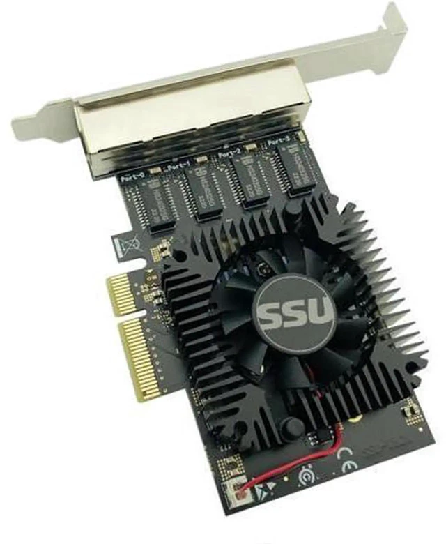 Alt view image 7 of 7 - Network Card RTL8245F Gigabit Ethernet PCI Express PCIE Network card 2.5Gbps LAN Adapter 4 Port RJ45 Network Card for Desktop PC