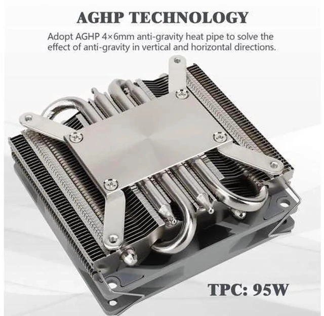 Alt view image 6 of 6 - AXP90 X36 Low Profile ITX CPU Cooler, 36mm Height, TL-9015 Slim PWM CPU Fan, Computer ITX Heatsink Cooler, for AMD:AM4 AM5/Intel LGA1150/1151/1200/1700/1851