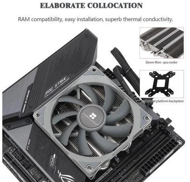 Alt view image 3 of 6 - AXP90 X36 Low Profile ITX CPU Cooler, 36mm Height, TL-9015 Slim PWM CPU Fan, Computer ITX Heatsink Cooler, for AMD:AM4 AM5/Intel LGA1150/1151/1200/1700/1851