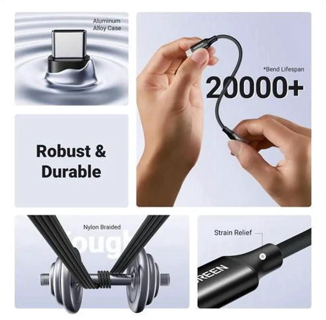 Alt view image 4 of 7 - UGREEN USB C to 3.5mm Audio Adapter Type C to Headphone Aux Jack Dongle 24bit/96kHz HiFi DAC Cable Cord Compatible with iPhone 17 16 Pro Max/16 Plus, iPad, Galaxy S25 S24 Ultra, Pixel 10, Black
