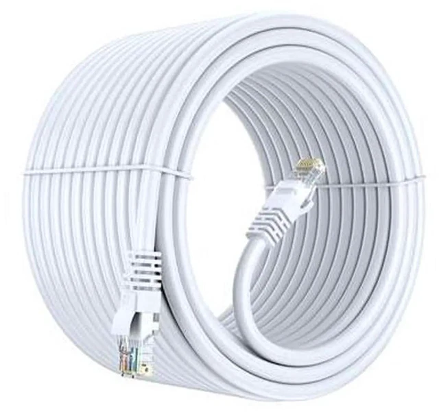 Main image of Maximm Cat 6 Ethernet Cable 150 Ft, 100% Pure Copper, Cat6 Cable LAN Cable, Internet Cable, Patch Cable and Network Cable - UTP (White) 150 Feet