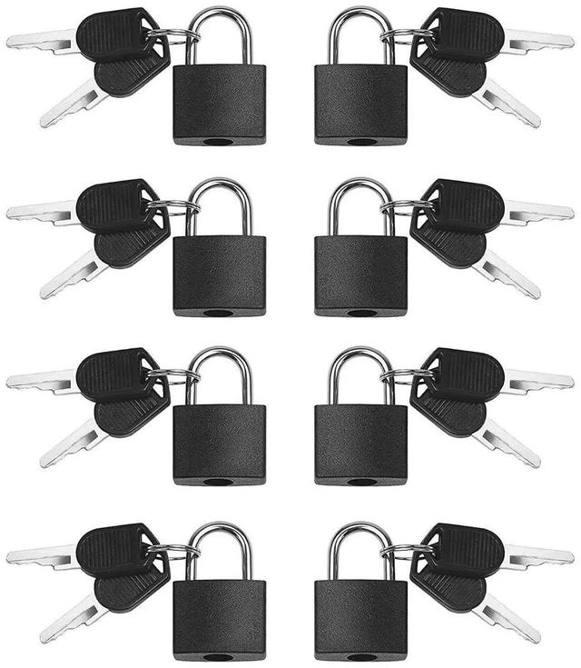 Main image of 8 Pack Locks Small Padlock with Key Luggage Gym Locker Lock Mini Colorful Padlock for Outdoor School Home B