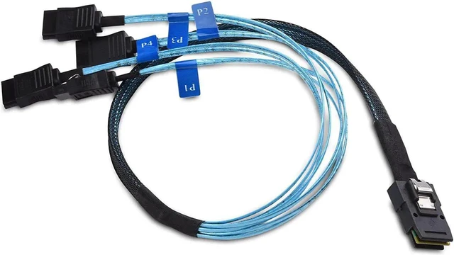 Alt view image 4 of 7 - Cable Matters Internal Mini SAS to SATA Reverse Breakout Cable (SFF-8087 to SATA) 1.6 Feet