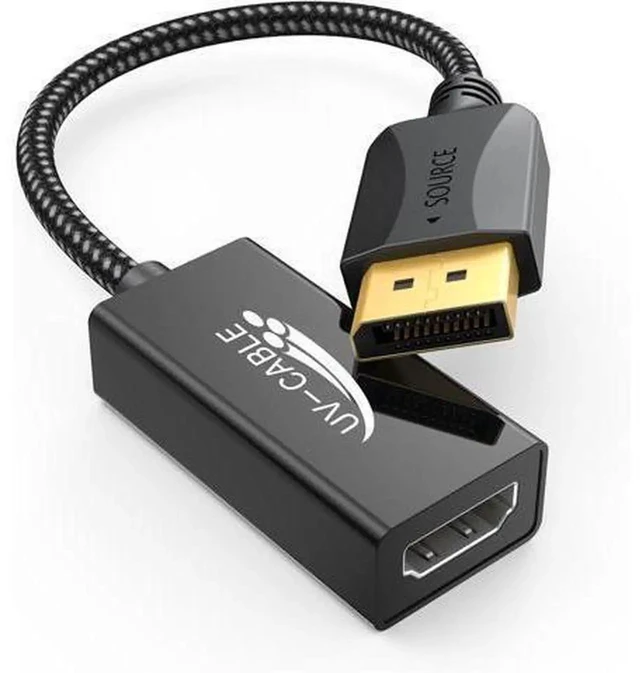 Alt view image 6 of 7 - DisplayPort to HDMI Adapter 4K 5-Pack Display Port DP to HDMI Adapter Cable Male to Female Compatible with Computer Monitor TV Projector (5 Black)