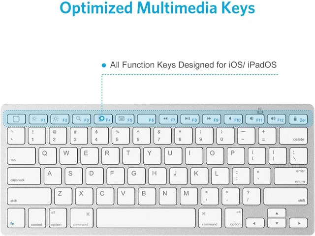 Alt view image 5 of 7 - Ultra-Slim Bluetooth Keyboard for iPad,iPad Pro/Air/Mini,iPhone Ultra-Slim Bluetooth Keyboard for iPad,iPad Pro/Air/Mini,iPhone