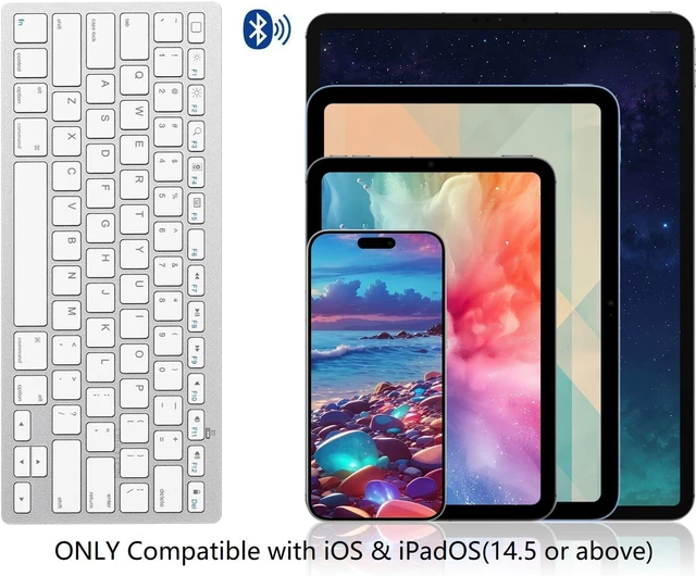 Alt view image 6 of 7 - Ultra-Slim Bluetooth Keyboard for iPad,iPad Pro/Air/Mini,iPhone Ultra-Slim Bluetooth Keyboard for iPad,iPad Pro/Air/Mini,iPhone