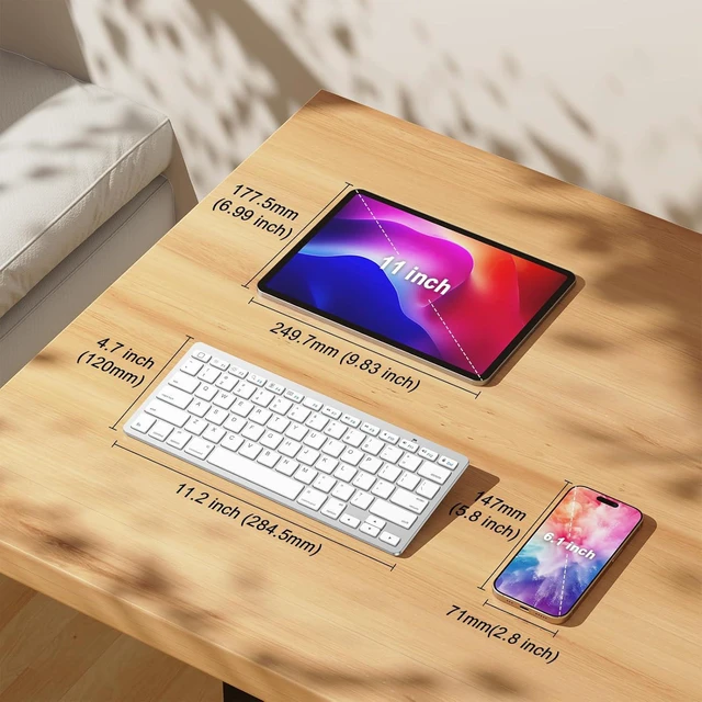 Alt view image 7 of 7 - Ultra-Slim Bluetooth Keyboard for iPad,iPad Pro/Air/Mini,iPhone Ultra-Slim Bluetooth Keyboard for iPad,iPad Pro/Air/Mini,iPhone