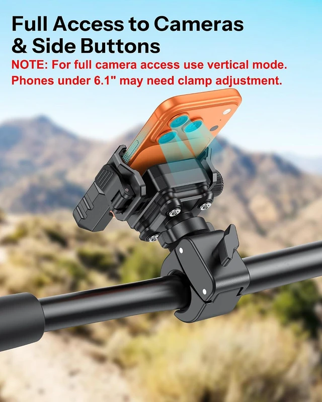 Alt view image 5 of 7 - BK01 Anti-Vibration Bike Phone Mount, Quick Lock for Riders