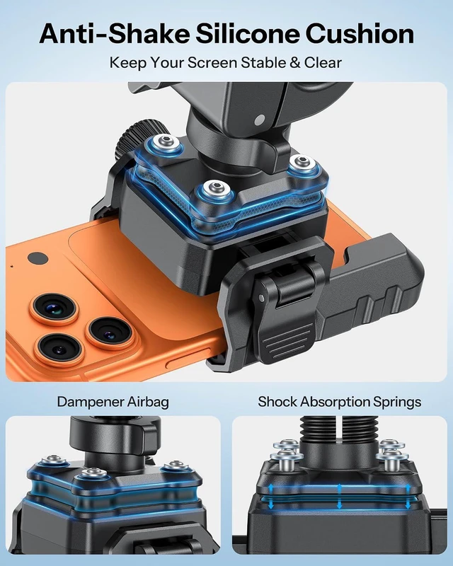 Alt view image 4 of 7 - BK01 Anti-Vibration Bike Phone Mount, Quick Lock for Riders