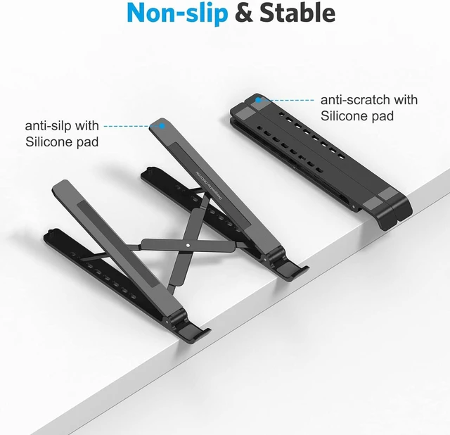 Alt view image 6 of 7 - Portable Laptop Stand, OMOTON Laptop Stand for Desk Ergonomic 7-Levels Angles Adjustable Computer Stand, ABS Laptop Riser Holder Compatible with All Laptops and iPad(10-15.6")
Visit the OMOTON Store