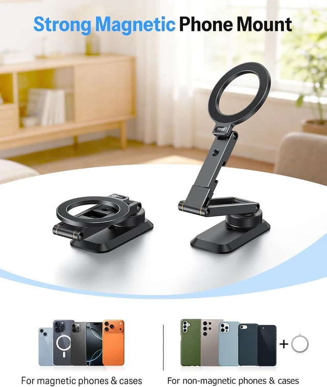 Alt view image 7 of 7 - Magnetic Phone Mount for Tripod Camera with Arca Base Cold Shoe 1/4