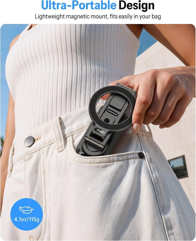 Alt view image 3 of 7 - Magnetic Phone Mount for Tripod Camera with Arca Base Cold Shoe 1/4