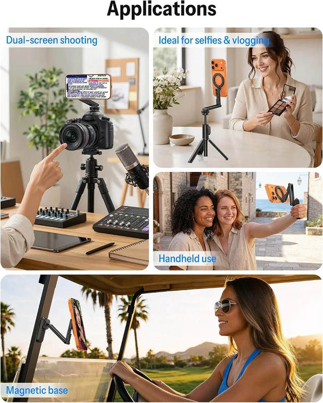 Alt view image 6 of 7 - Magnetic Phone Mount for Tripod Camera with Arca Base Cold Shoe 1/4