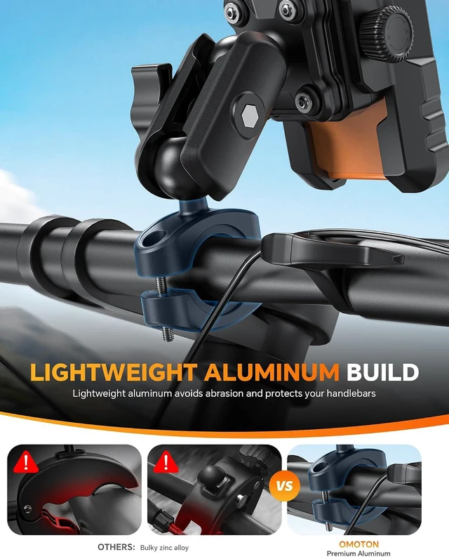 Alt view image 4 of 7 - Motorcycle Phone Mount Anti-Theft, Camera-Friendly Bike Phone Holder