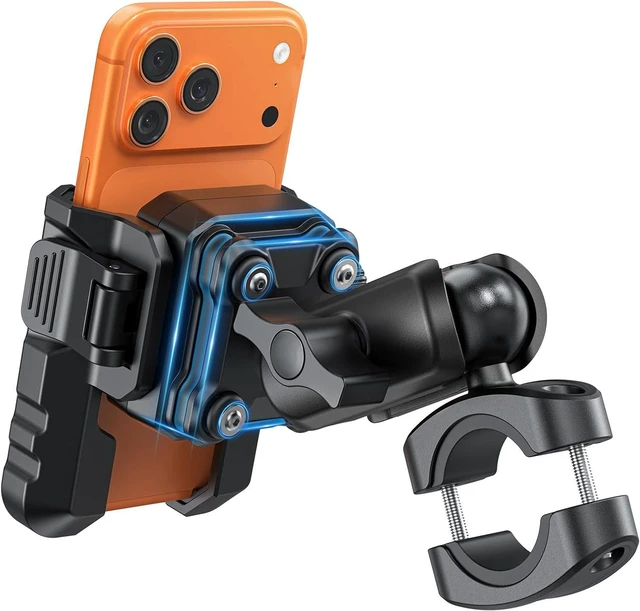 Main image of Motorcycle Phone Mount Anti-Theft, Camera-Friendly Bike Phone Holder