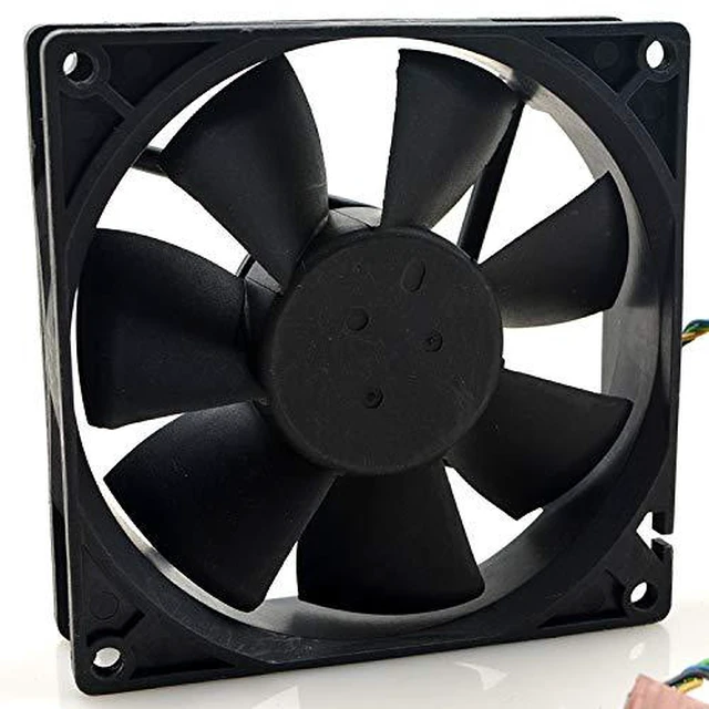 Alt view image 2 of 2 - AUB0912VH Delta 12V 90mm Fan, 12V 0.60A 9025 4-pin Cooling Fan