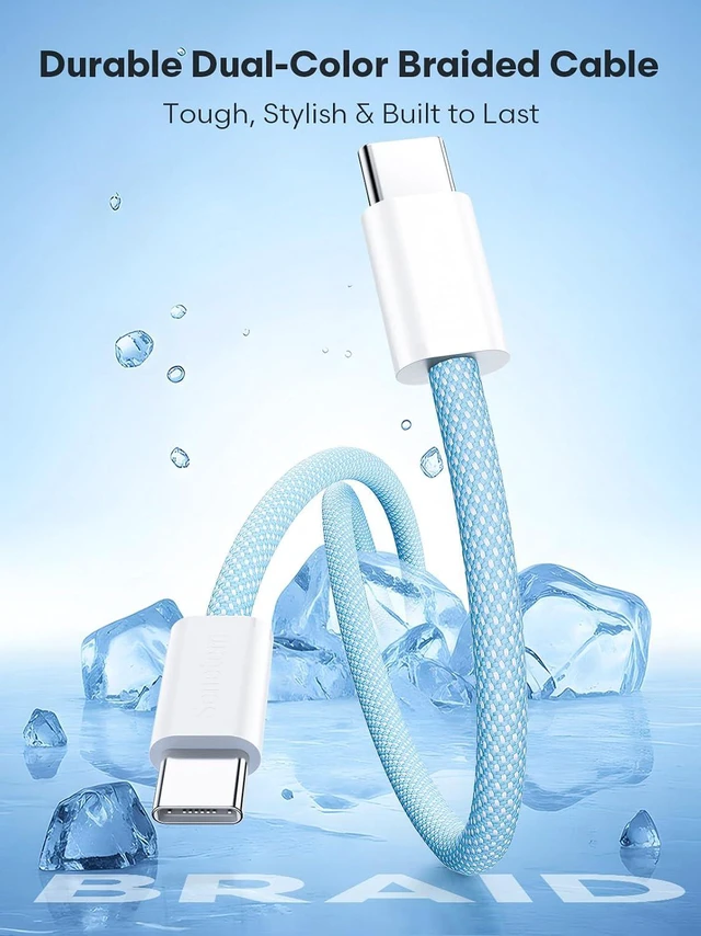 Alt view image 6 of 7 - Senetem USB C to C Cable 10FT 3-Pack, 60W Fast Type C Charging Cord