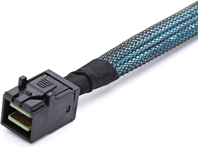 Alt view image 6 of 7 - SFF-8643 Internal Mini SAS HD to (4) 29pin SFF-8482 connectors with SAS 15pin Powe
