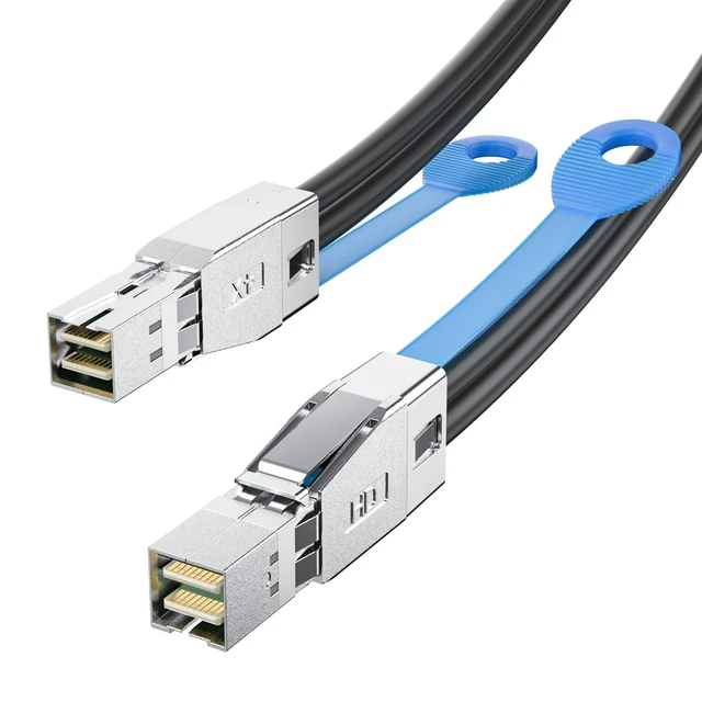Main image of 10Gtek SFF-8644 to SFF-8644 12G Mini SAS HD Cable, 100-Ohm, 1m/3.3ft