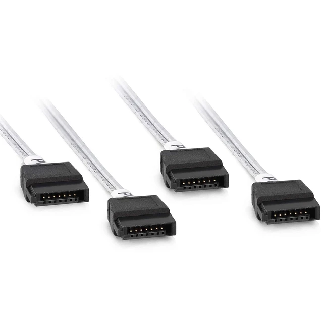 Alt view image 2 of 7 - 10Gtek MiniSAS HD SFF-8643 Breakout to 4xSATA Cable, 0.5m/1.6ft