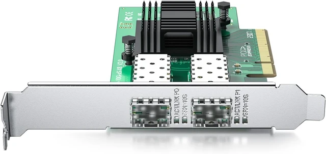 Alt view image 3 of 5 - 10Gtek 10Gb PCI-E NIC Network Card, Dual SFP+ Port, with Intel 82599ES Controller, PCI Express Ethernet LAN Adapter Support Windows Server/Linux/VMware, Compare to Intel X520-DA2(E10G42BTDA)