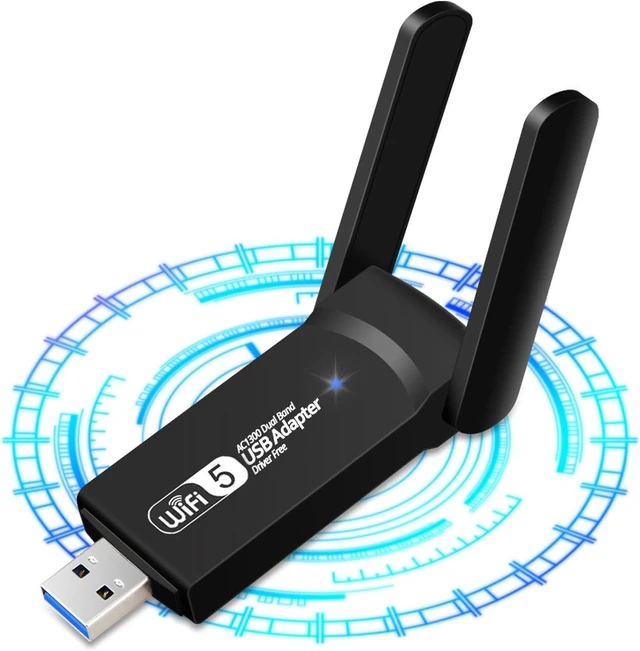 Main image of Free Driver 1300Mbps WiFi USB Adapter for Desktop PC