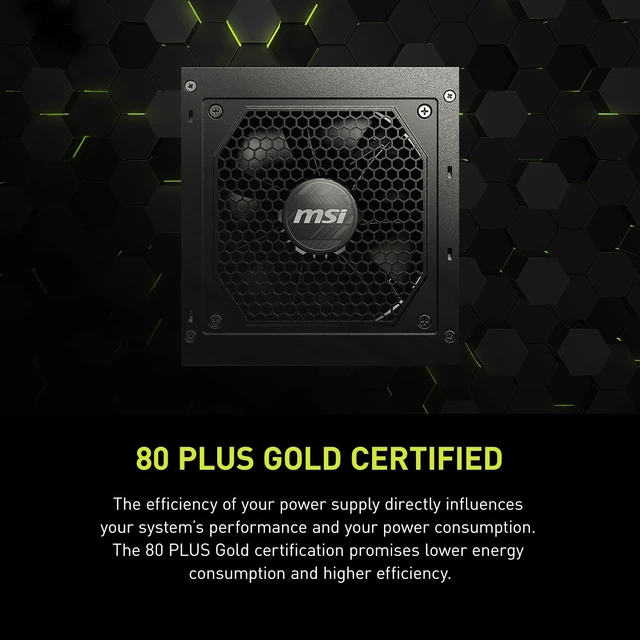 Alt view image 4 of 7 - MAG A850GL PCIE5, Fully Modular Compact Gaming 850W Power Supply, 80+ Gold, ATX 3.1 & PCIe 5.1 Ready, Native Dual-Color 12V-2x6 Cable