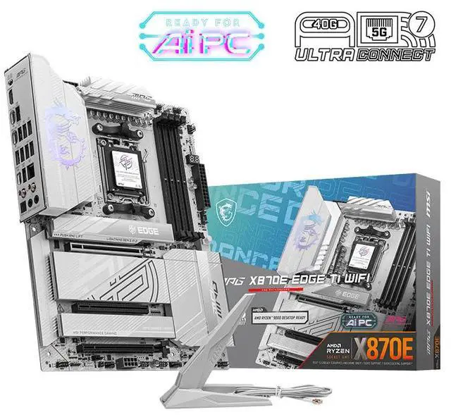 Main image of MSI MPG X870E EDGE TI WIFI Blade Titanium Motherboard Supports CPUs 9850X3D/9950X3D2/9800X3D (AMD X870E/AM5 Socket)