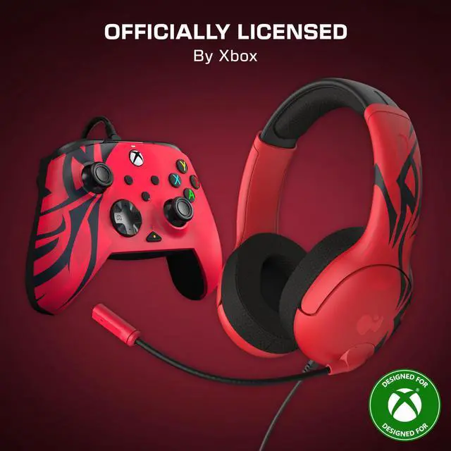 Alt view image 4 of 7 - Gaming Xbox Series X|S Red Bundle: REMATCH Wired Gamepad Controller & AIRLITE Wired Headset with Mic, Licensed Xbox One Gamepad, Customizable Joysticks/Triggers in App, Windows PC, Red and Black