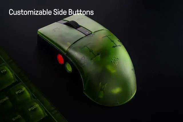 Alt view image 4 of 7 - Retro R8 Mouse with Charging Dock, PAW 3395 Optical Sensor DPI 26K, 4K Polling Rate, Programmable Buttons, Kailh Sword GM X Micro Switches, Ambidextrous - Xbox Edition (Officially Licensed)